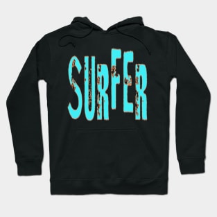 Surfer, Hello Summer Vintage Funny Surfer Riding Surf Surfing Lover Gifts Hoodie